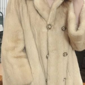 Beige Mink Fur Coat